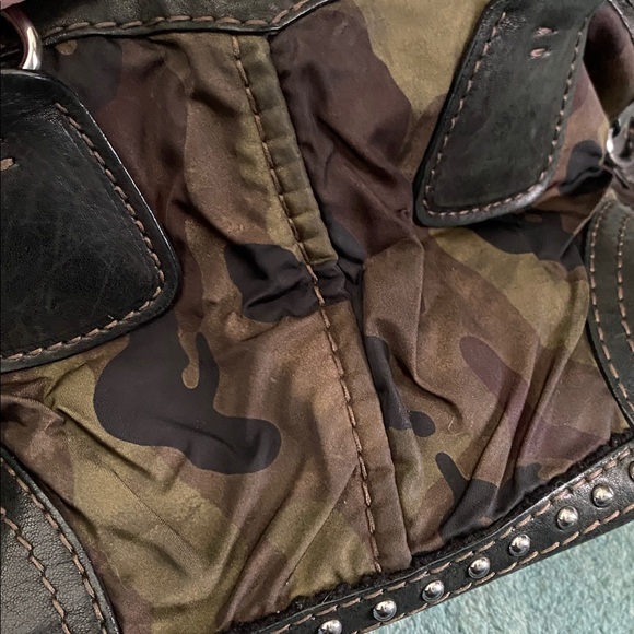 Prada Fumo Camouflage Nylon Bowling Bag Purse - Picture 7 of 12